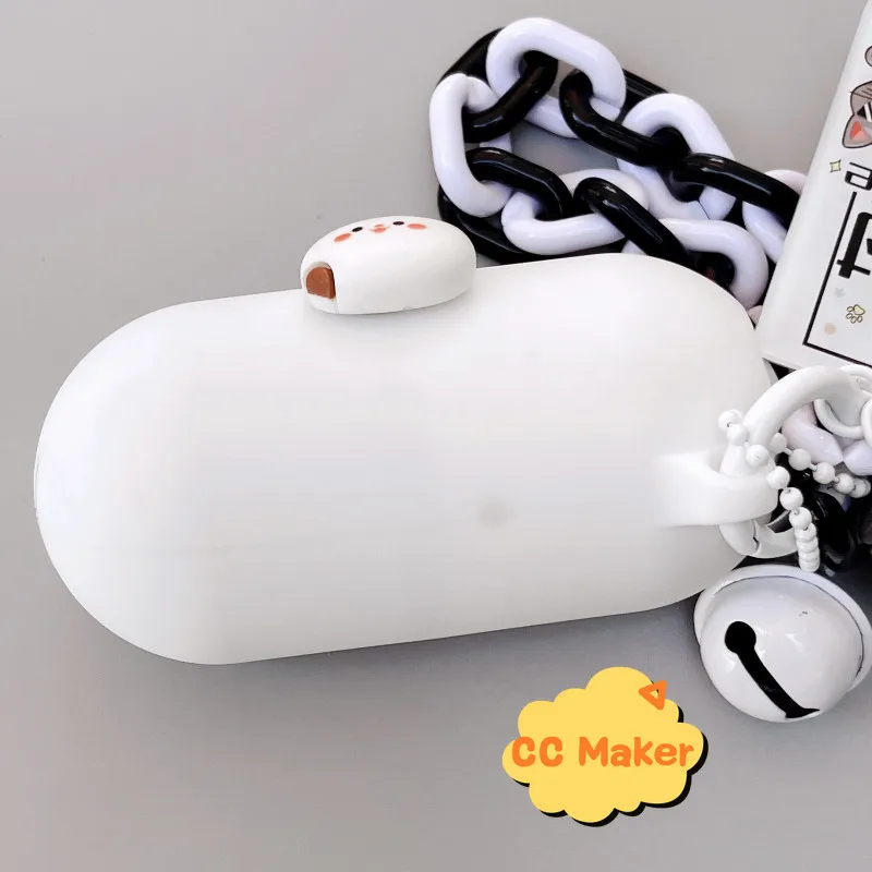 Funda para pastillas MoonDrop adecuada para pastillas MoonDrop, funda suave de silicona, pulsera de gato bonita, llavero, funda protectora con dije - imagen 5