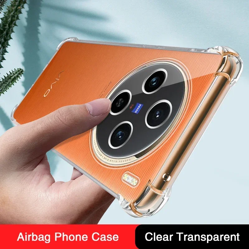 Funda de teléfono de silicona suave a prueba de golpes, carcasa trasera Original transparente antigolpes para VIVO X100, X100S Pro, X100Pro, 5G - imagen 2