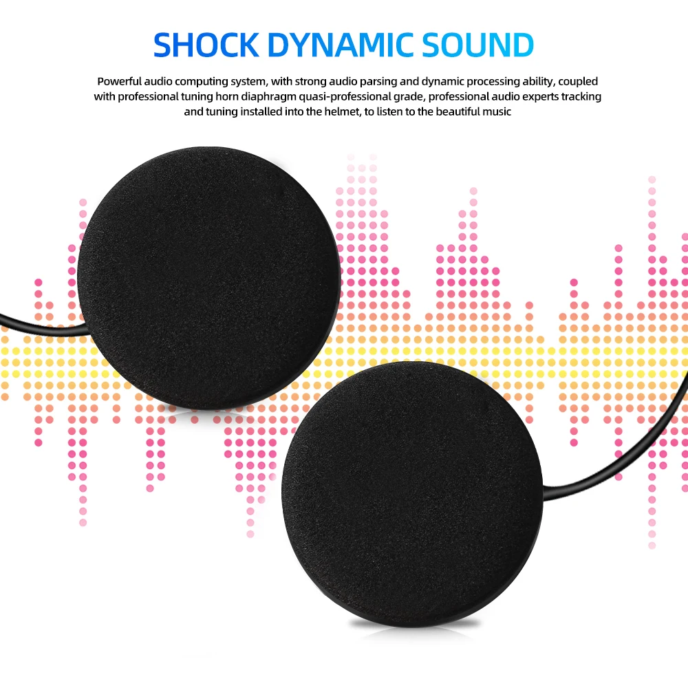 NYF BT30 motocicleta Bluetooth 5,3 auriculares estéreo Moto casco Universal auriculares llamada manos libres inalámbrica con 900mAh - imagen 3