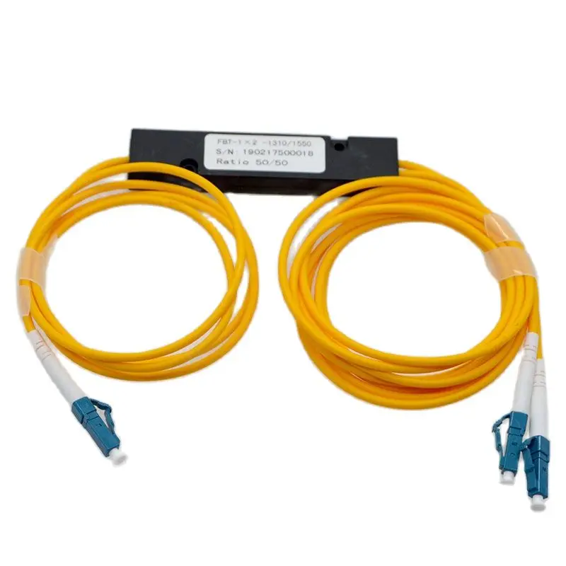 10 Uds nuevo LC/UPC 1:2 divisor de fibra óptica 50:50 tipo cónico de modo único caja cónica divisor de fibra óptica LC envío gratis