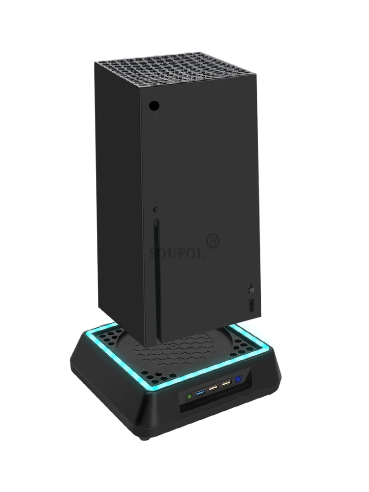 For Xbox Series X Console Cooling Fan Led light External Heat Dissipation Multifunctional Cooling Stand 3 Gear Cooler with 3 USB - imagen 4