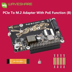 Waveshare Adaptador PCIe a M.2 para Raspberry Pi 5 con PoE