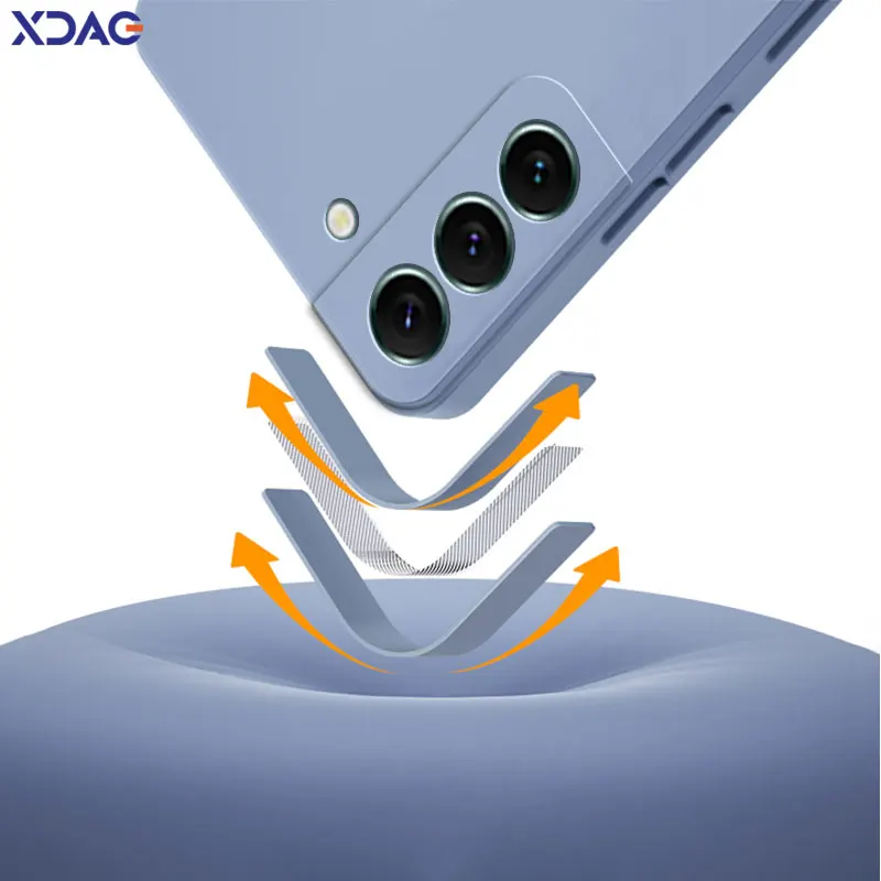 Funda de silicona líquida cuadrada Original para Samsung Galaxy S22 Plus Ultra 5G 360, fundas traseras a prueba de golpes SamsungS23 S23Plus S23Ultra - imagen 4