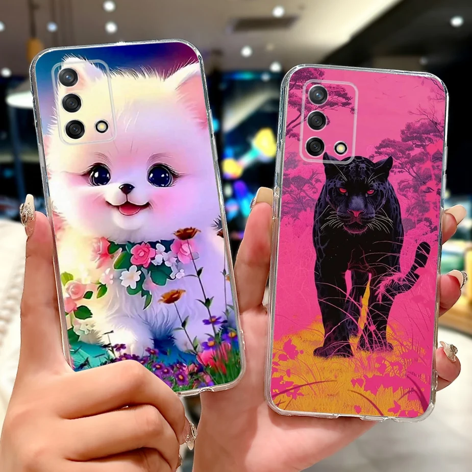 Para Oppo A74 4G funda Oppo Reno6 Lite nueva funda pintada de lujo funda de silicona suave para Oppo A95 Reno 6 Lite OppoA74 OppoA95 Fundas - imagen 5