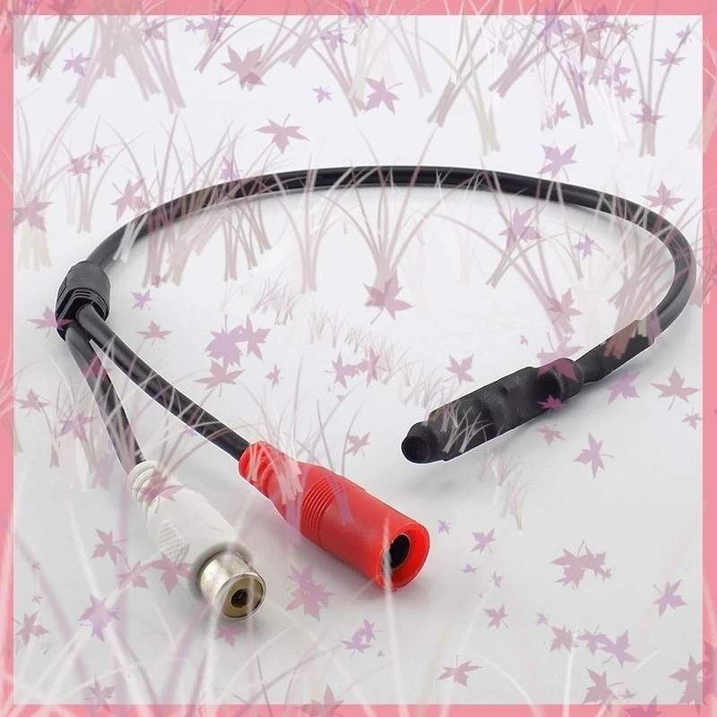 1/3/5pcs DC 12V Mini Microphone Pickup Sound Monitor Audio Pickup RCA Power Cable for Cctv Camera DVR Video Surveillance B6 - imagen 3