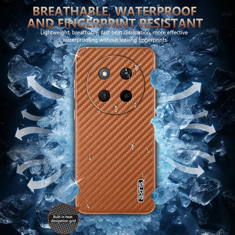 Para Xiaomi POCO X7 funda de lujo PU revestimiento de fibra de carbono funda protectora trasera para Xiaomi POCO X7 5G funda completa para teléfono - imagen 5