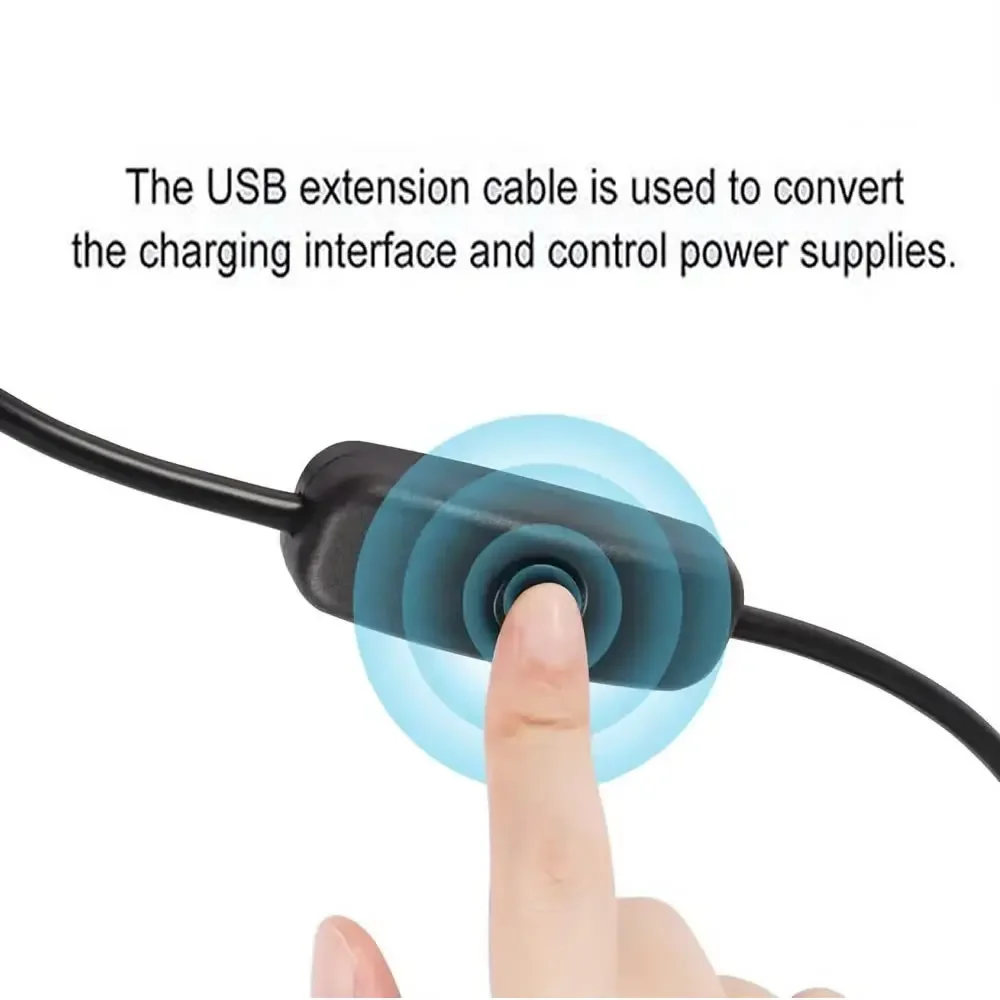 Cable de carga USB tipo C a CC 4,0x1,7mm 5V con interruptor de encendido/apagado para tira de luces LED linterna, altavoz y más cable de alimentación - imagen 4