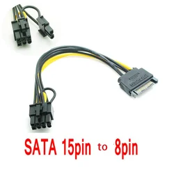 Cable Adaptador SATA a 8 Pin 6+2 para Tarjeta Gráfica GPU
