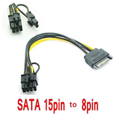 Cable Adaptador SATA a 8 Pin 6+2 para Tarjeta Gráfica GPU