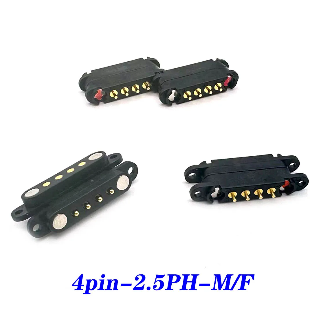 1 Juego de conector Pin Pogo magnético de 1A CC, 4 pines, Pogopin, macho y hembra, toma de corriente CC con resorte, 4P - imagen 5