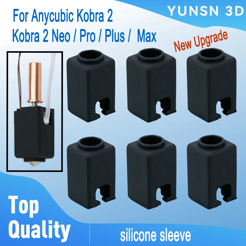 Calcetines de silicona para Anycubic Kobra 2, bloque calentador extrusor, funda de silicona para Anycubic Kobra 2 Neo Pro Plus Max Hotend