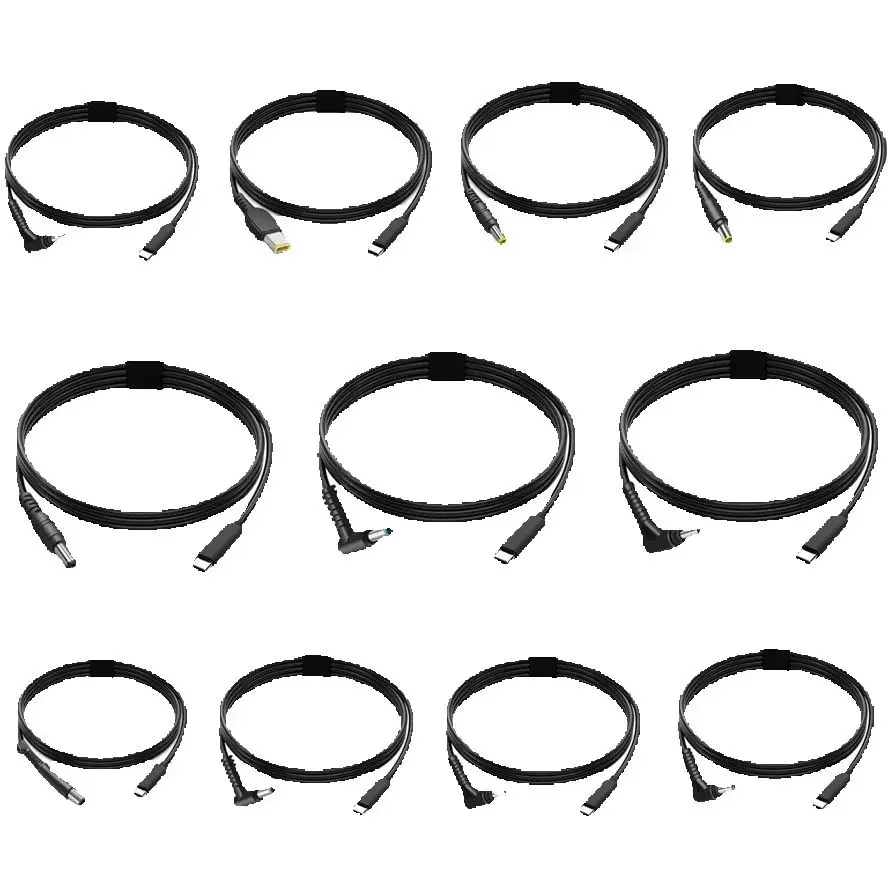 Convertidor USB-C tipo C PD, Cable de carga Universal para ordenador portátil, Cable de alimentación para fuente de alimentación para portátil Dell, Asus, Lenovo - imagen 2