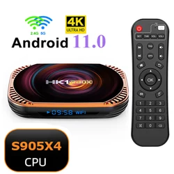 HK1 RBOX X4 TV Box Android 11 WiFi 6 4K Amlogic S905X4