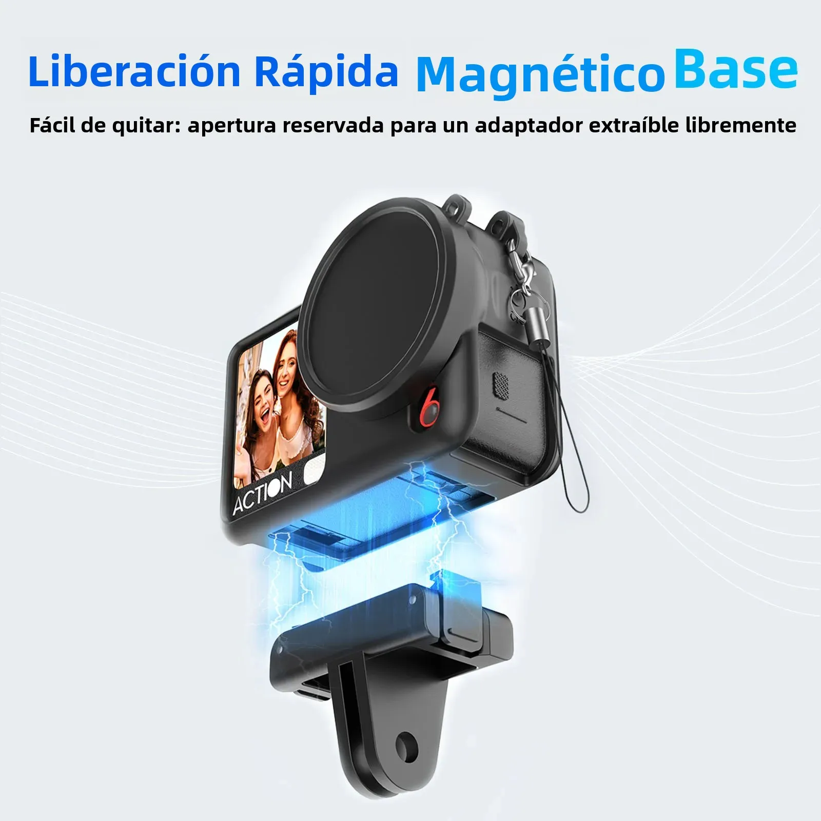 Funda para DJI Osmo Action 6 cubierta de silicona con tapa protectora de lente para DJI Osmo Action6 accesorios de carcasa protectora antiarañazos - imagen 4