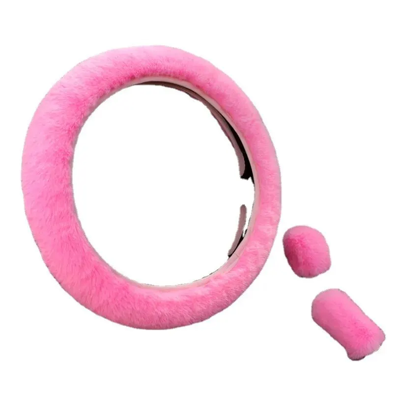 Funda de felpa para volante de coche, juego de 6 piezas, sin anillo interior, elástico, 6 piezas - imagen 5