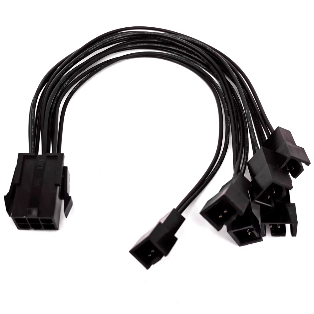 Cable divisor PWM 6 pines a 6 puertos 20cm para ventiladores PC - imagen 5