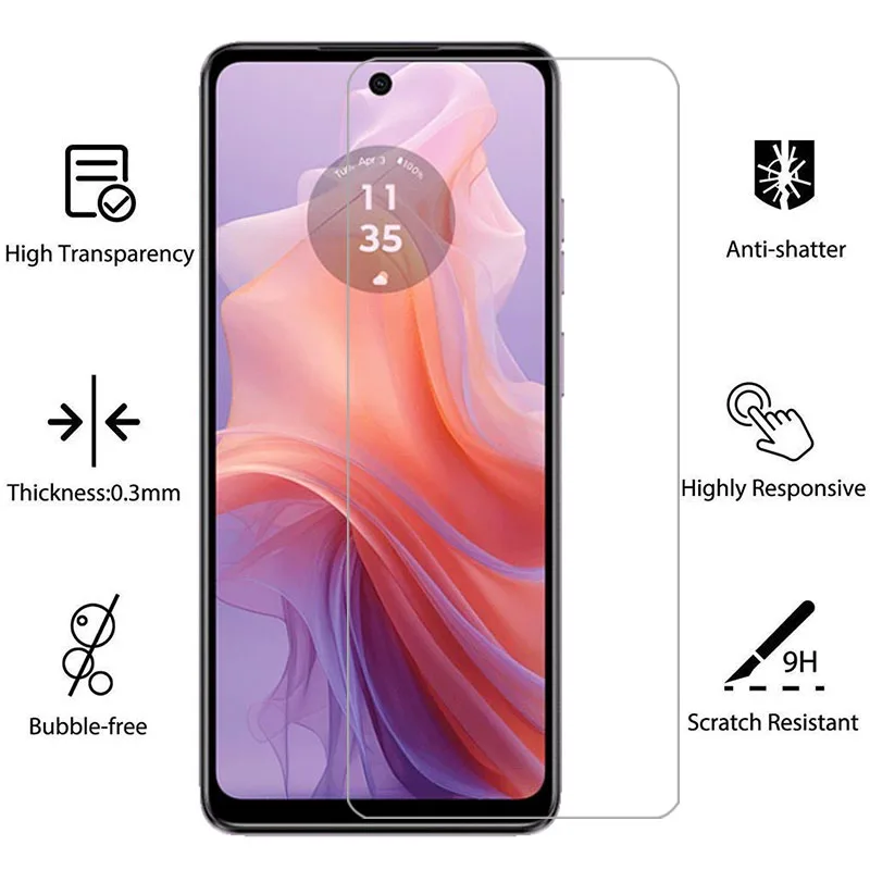 Protector de pantalla de vidrio templado para motorola moto e14, película para motoe14 motoe e 14 14e 5g, motorolae14 motorol mot mto - imagen 2