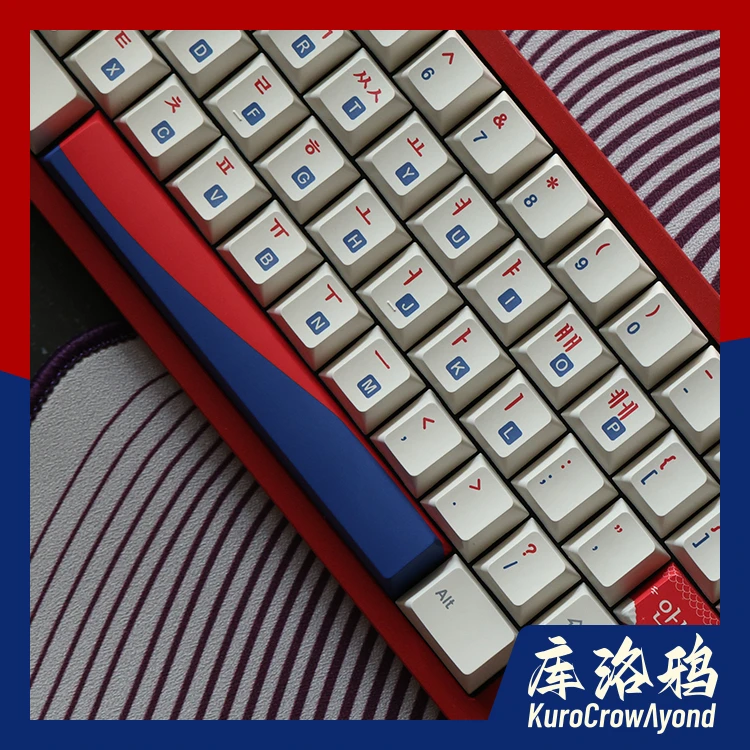 Echome-teclas coreanas Pbt Cherry, teclas de sublimación de tinte para teclado mecánico, diseño ISO ANSI, teclas colgantes personalizadas