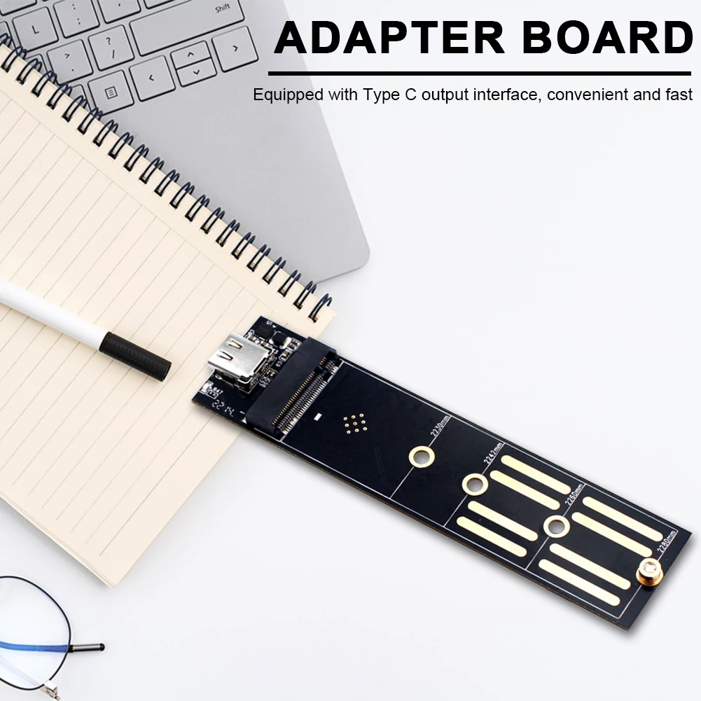 Adaptador M.2 NVME SSD a USB 3,1, convertidor de llave NGFF B + M de 10Gbps, adaptador SATA/NVME SSD a USB 3,1 tipo C para SSD 2230-2280 M2 - imagen 5