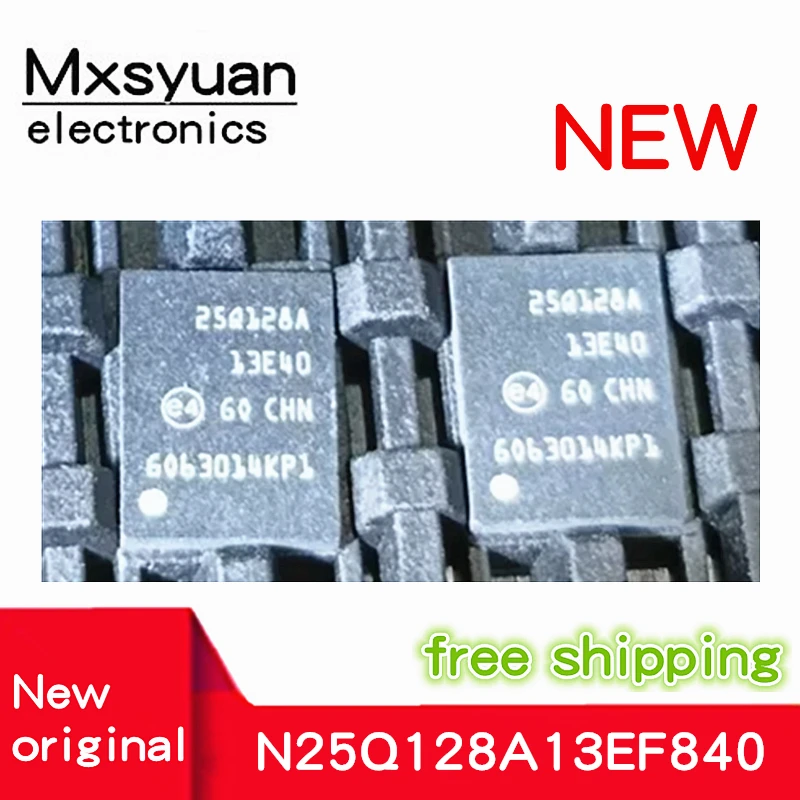 Lote de 2 unidades/20 unidades, N25Q128A13EF840 N25Q128A13EF840E N25Q128A13EF840F 25Q128A 13E40 VDFN8 Mxsyuan 100% nuevo y original