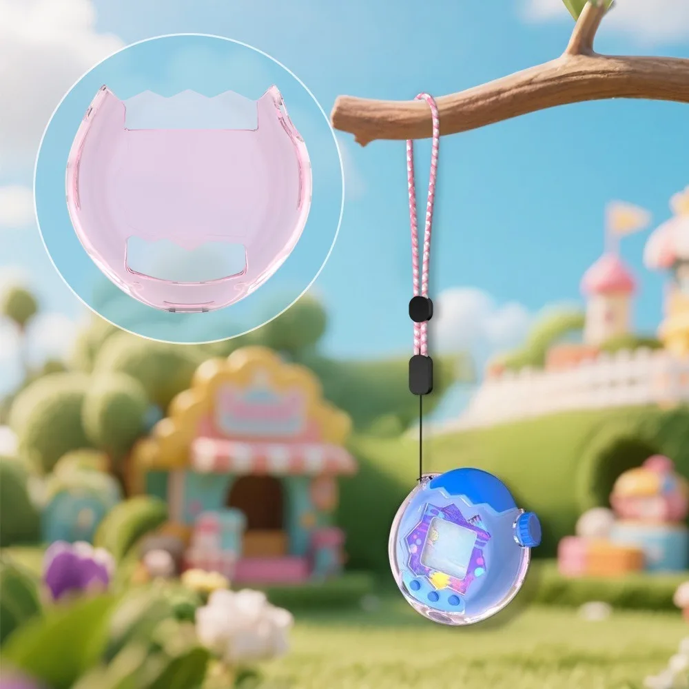 Para Tamagotchi Paradise PC bolsa protectora transparente electrónica mascota impermeable y antiarañazos funda protectora con cordón - imagen 3