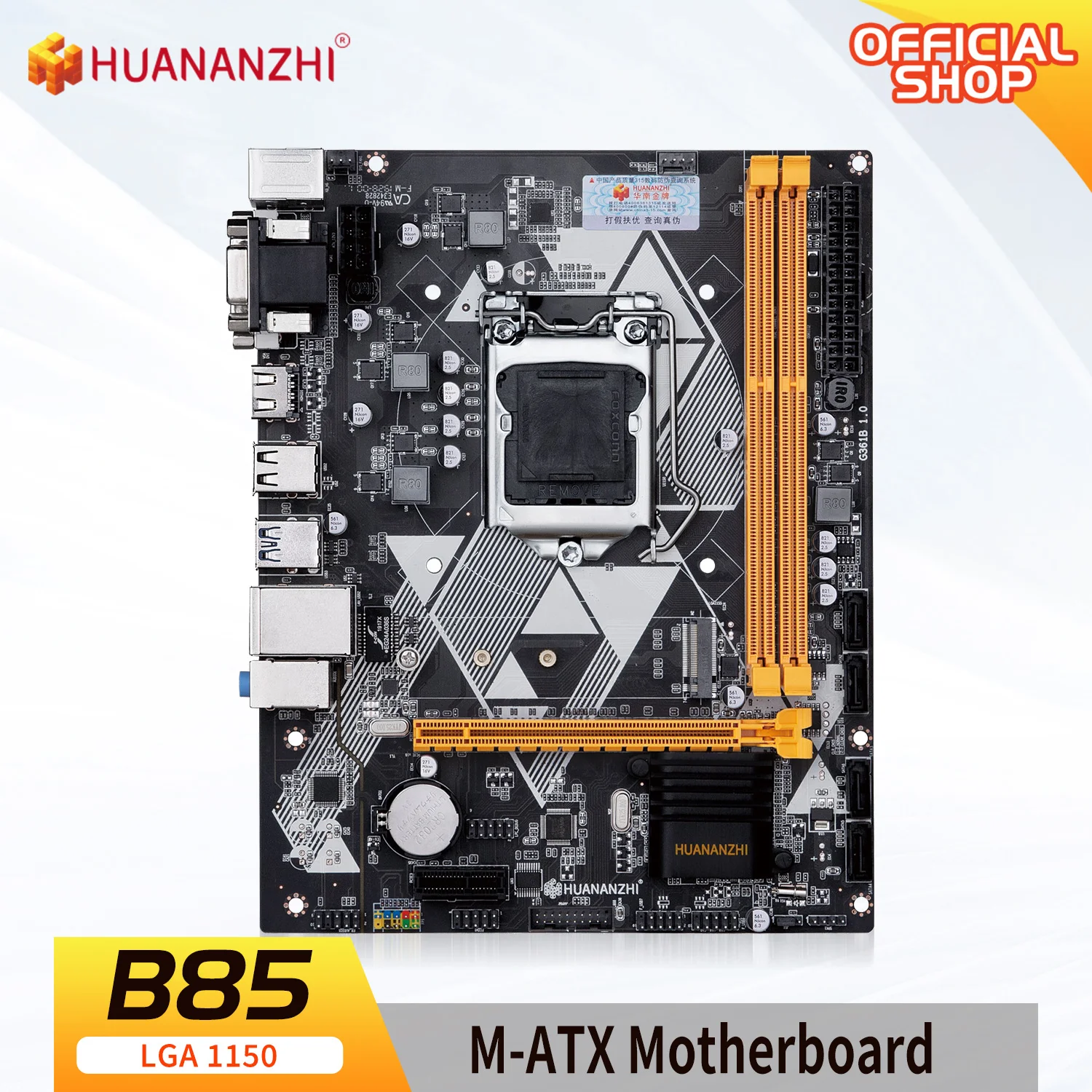 Placa base HUANANZHI B85 M-ATX Intel LGA 1150 i3 i5 i7 E3 DDR3 1600MHz 16GB M.2 SATA3 USB3.0 VGA DVI placa base Compatible con HDMI - imagen 2