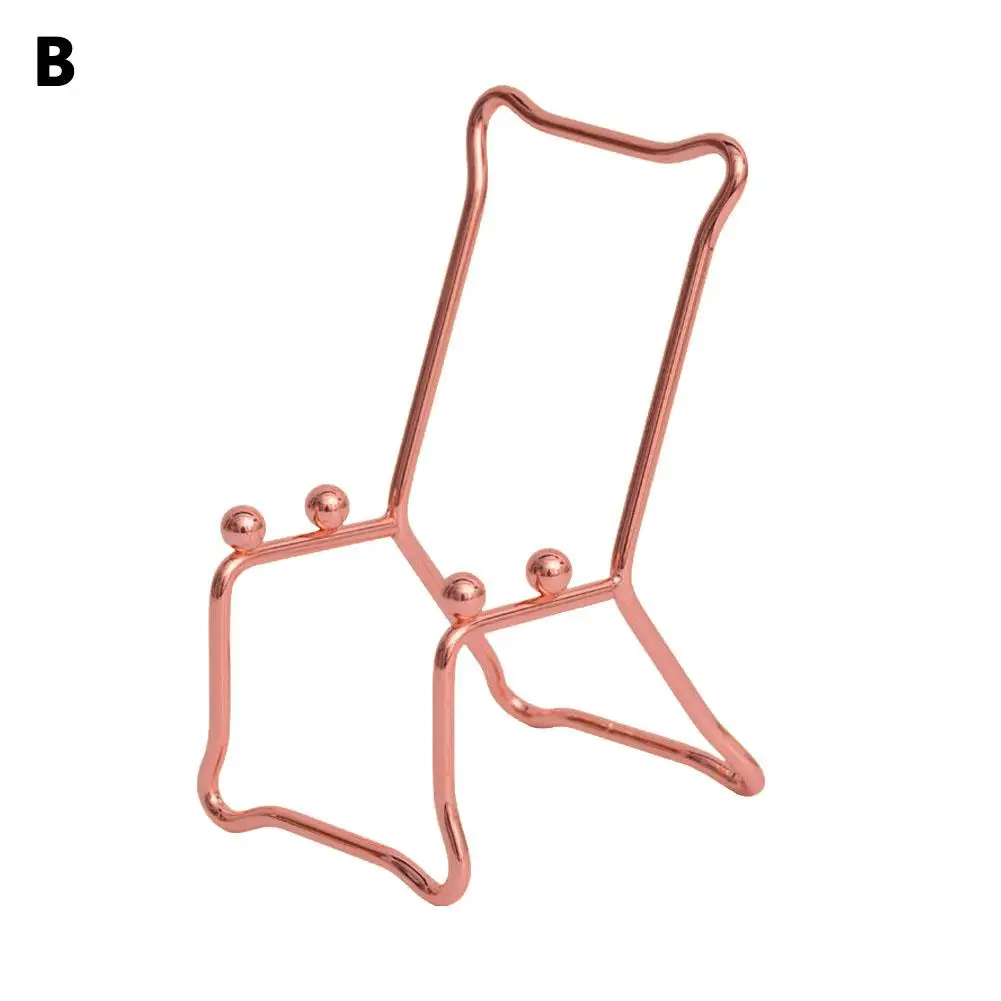 Soporte de exhibición de placa de libro multifunción, soporte de caballete para platos de colocación de escritorio, soportes para fotos, placa de foto, soporte artístico de Metal R3f4 - imagen 3