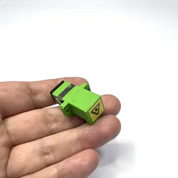 Conector SC APC Fibra Óptica Verde – Obturador Automático Monomodo