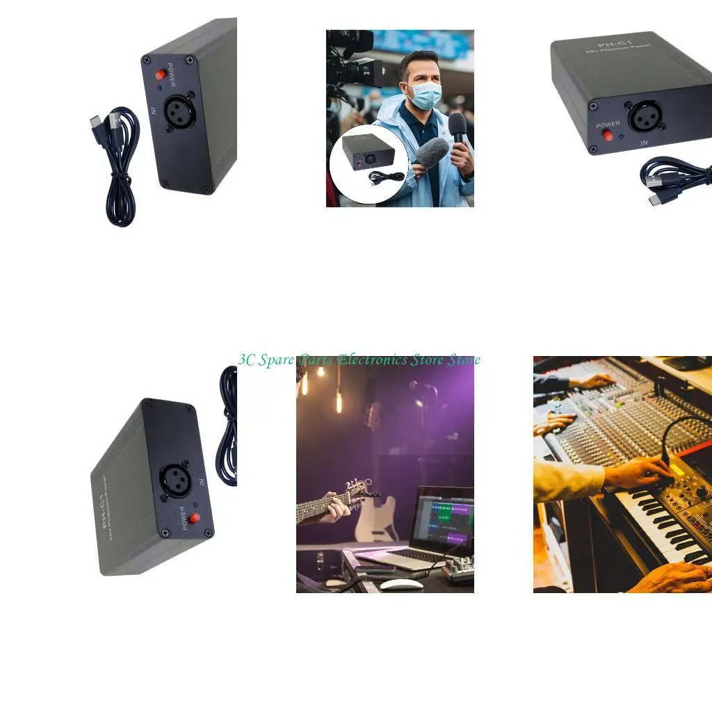 SZ Rechargeable Capacitors Mics High Sensitivity 48V Phantoms Power for Music Recording Outdoor