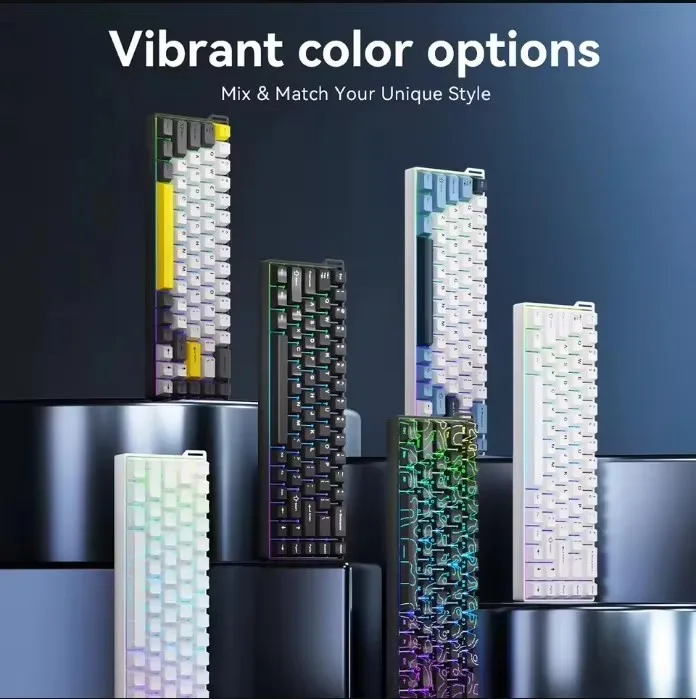 Ajazz AK680 V2 teclado con interruptor magnético aleación de aluminio 8K tasa de orolling Teclado mecánico para juegos placa de posicionamiento de velocidad de 68 teclas - imagen 4