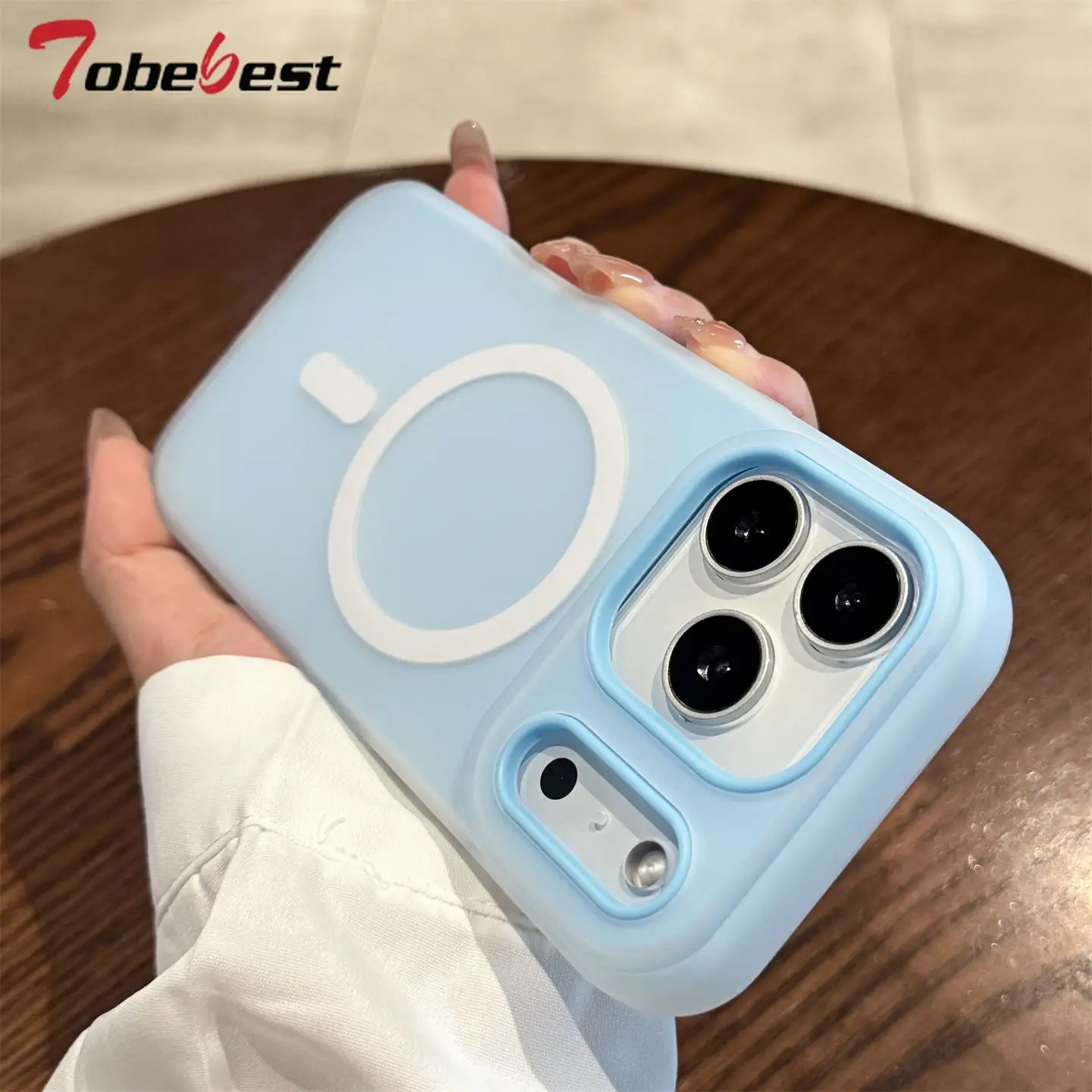 Funda de silicona Magsafe de Color caramelo para iPhone 17 Air 16e 16 15 14 Plus 13 12 11 Pro Max carga inalámbrica cubierta trasera mate - imagen 4