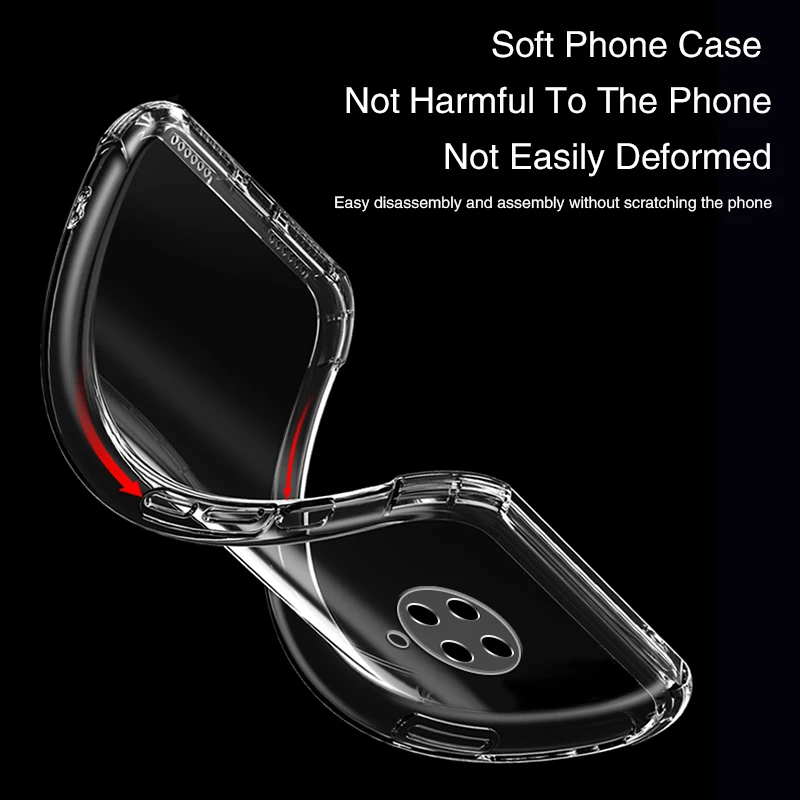 Funda de teléfono de silicona transparente para Xiaomi Poco F2 Pro F2Pro Airbag funda trasera Original suave protección de cámara accesorios - imagen 5