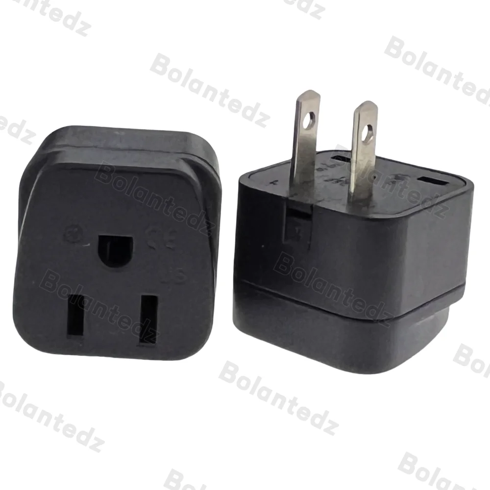 1 Uds. Adaptador de viaje japonés Canadá Nema 5-15 adaptador de enchufe de EE. UU. a Japón convertidor de corriente de 3 pines a 2 pines - imagen 2