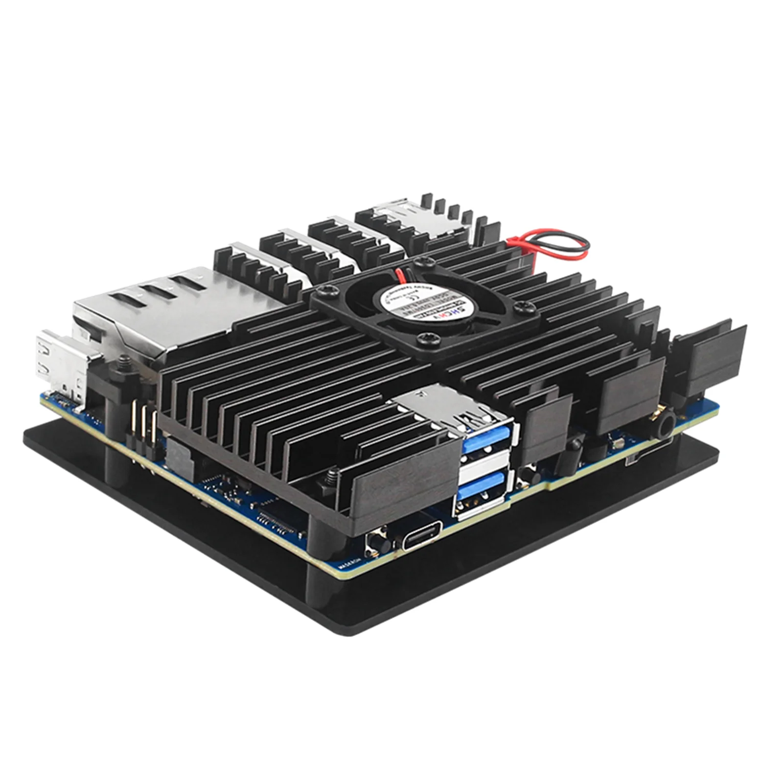 Caja de aluminio para Orange Pi 5 Plus, carcasa de refrigeración de Metal pasiva activa con ventilador de refrigeración, disipadores de calor, carcasa de Metal, 1 ud. - imagen 3