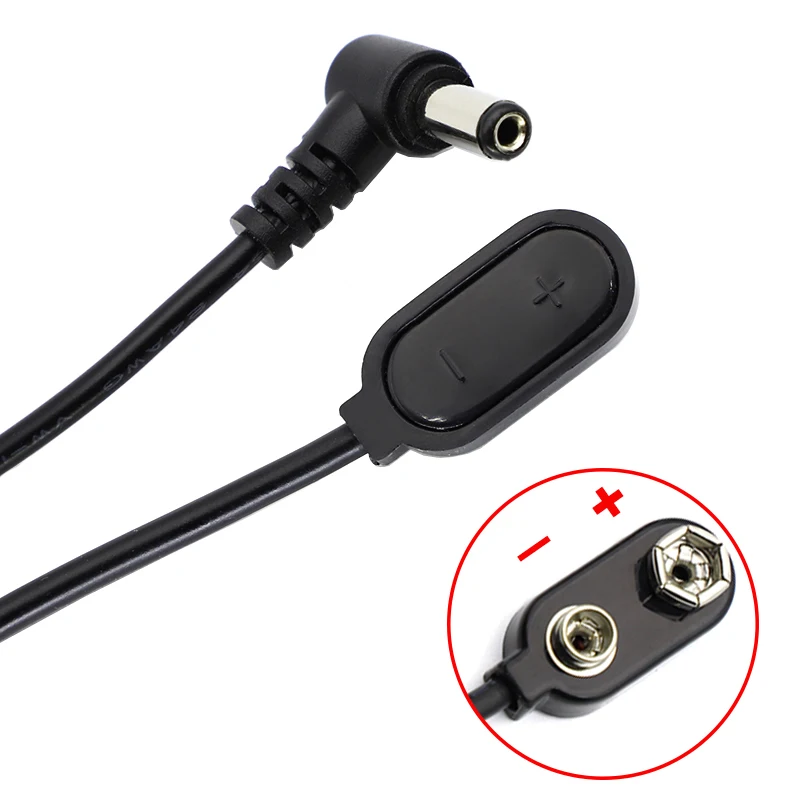 1/2/5 Uds Pedal de efecto 9V convertidor de Clip de batería Cable de alimentación conector a presión para Pedal de efecto de guitarra adaptador de fuente de alimentación de batería - imagen 3