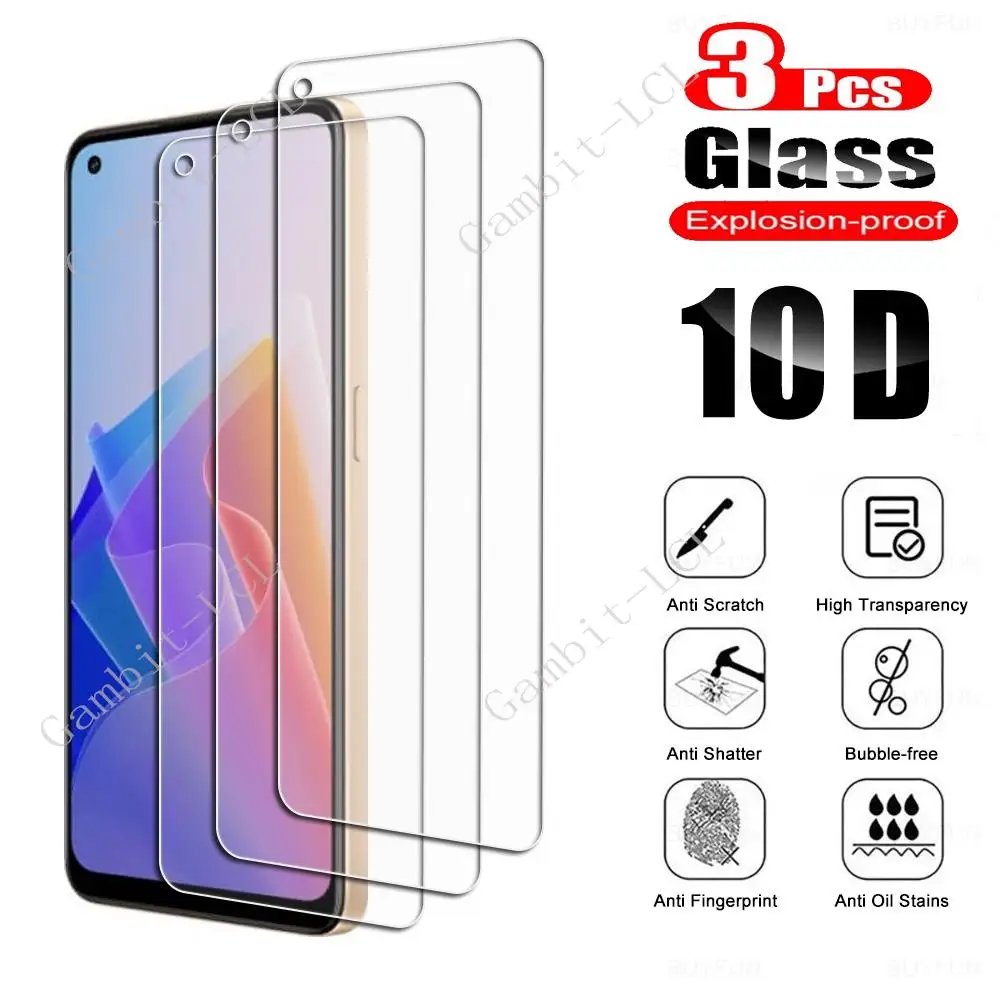 Protector de pantalla de vidrio templado para OPPO A91, A74, A72, A73, 5G, A92, A5, A9, 2020, A53, A52, A54, A55, A16K, A74, A77, 4G, 5G, 3 piezas