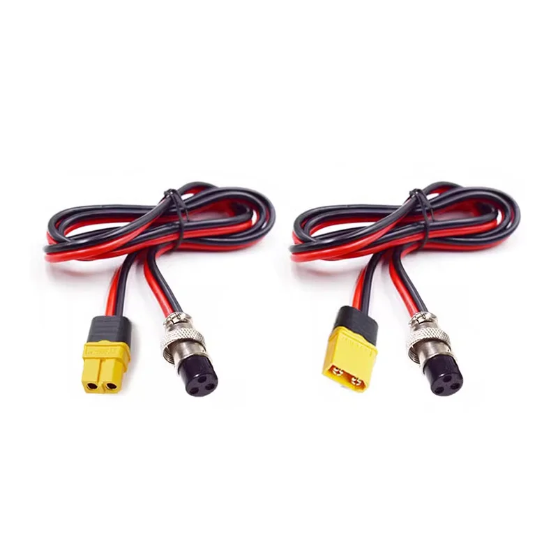 2 pines 3 pines XT60 a GX16 enchufe de aviación Cable de alimentación macho a hembra 12AWG Cable de salida de energía de carga de batería de vehículo eléctrico 0,3-3M - imagen 5