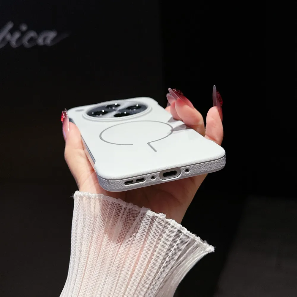 Para OPPO Find X8 Ultra funda dura de PU delgada magnética carga inalámbrica funda protectora trasera para OPPO Find X8 Pro X8S + Shell - imagen 4