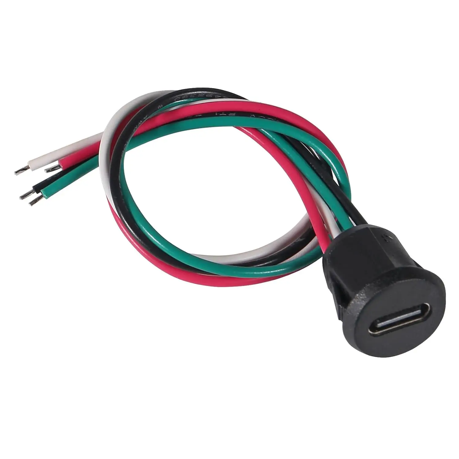 8 Uds tipo C chasis hembra 4P engarzado directo USB chasis hembra conector Jack puerto de carga hembra impermeable con hebilla de tarjeta - imagen 2