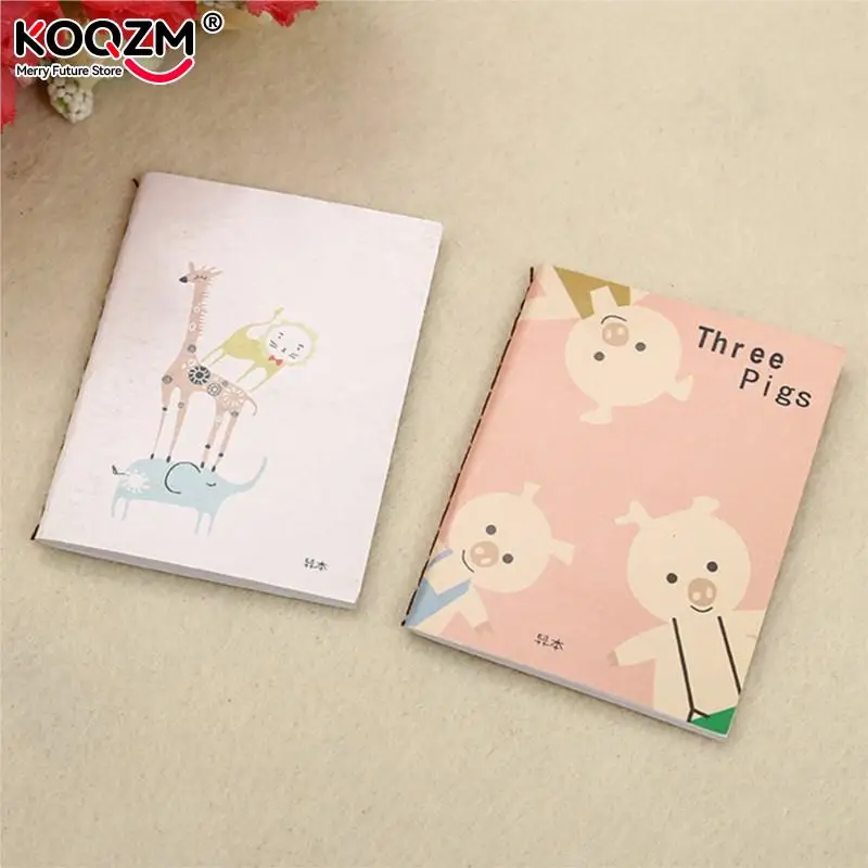 Bloc de notas Retro de 20 páginas/hoja, cuaderno de imagen de dibujos animados encantadores coreanos, Vintage para niños, papelería, altura: 8cm - imagen 4