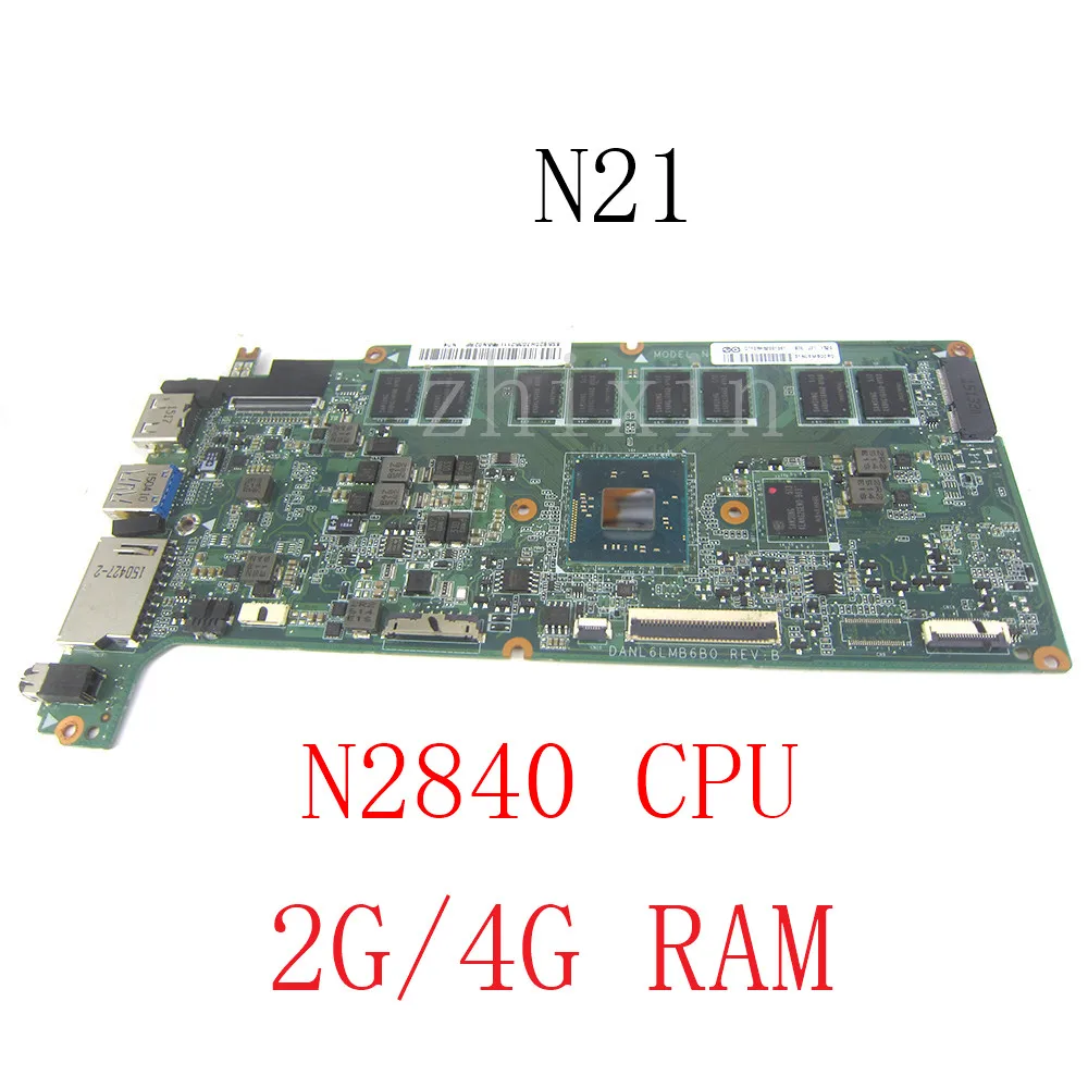 Para Lenovo ChromeBook N21 N21-80MG placa base para portátil DANL6LMB6B0 placa base, CPU N2840 2G/4G RAM - imagen 2
