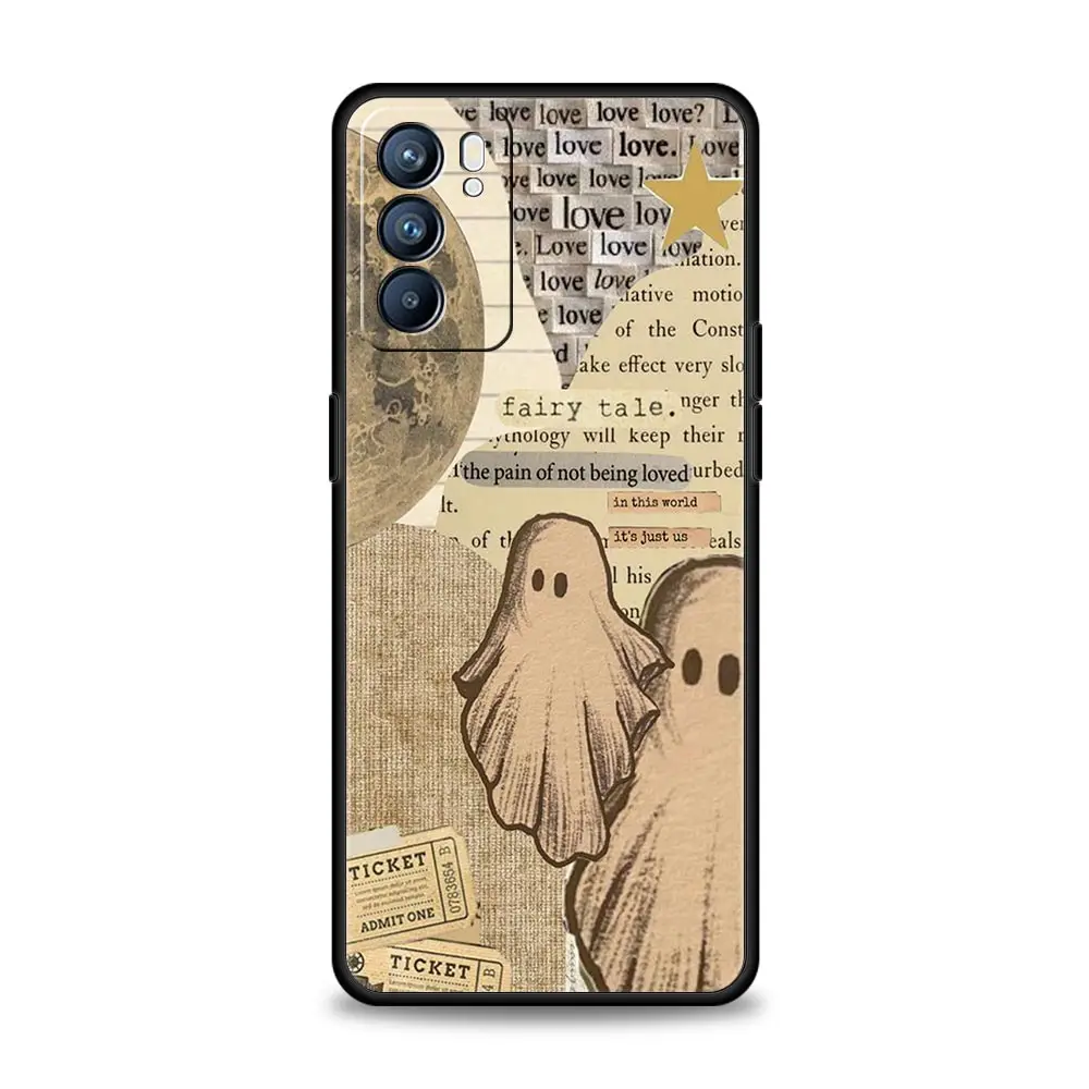 Funda de teléfono de pequeño fantasma para Oppo Reno8, Reno7, Reno6 Pro, A54, 5G, Find, X6, X5, A53, A52, A9, A15, A95, A17, A16, A76, A74, A57, A31 - imagen 2