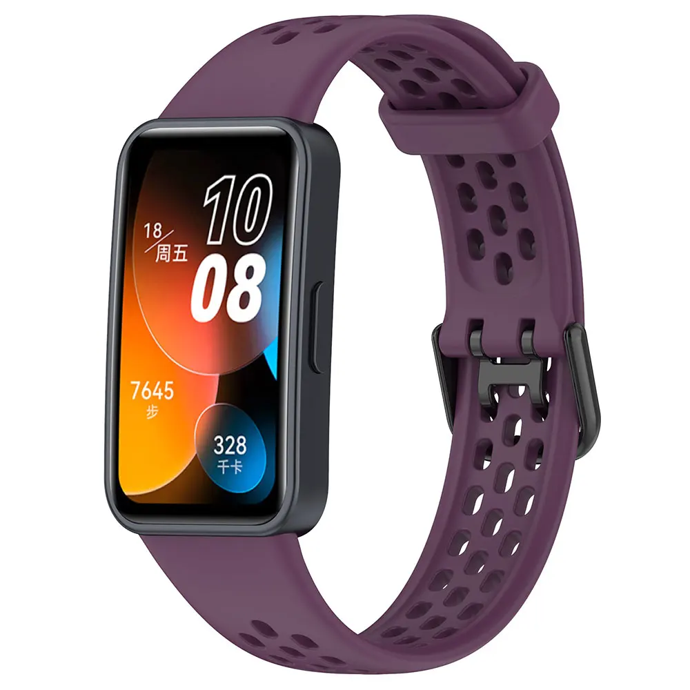 Correa de reloj transpirable de silicona para Huawei Band 10 9 8 NFC Correa accesorio inteligente pulsera deportiva de repuesto Huawei Band 10 correas - imagen 2
