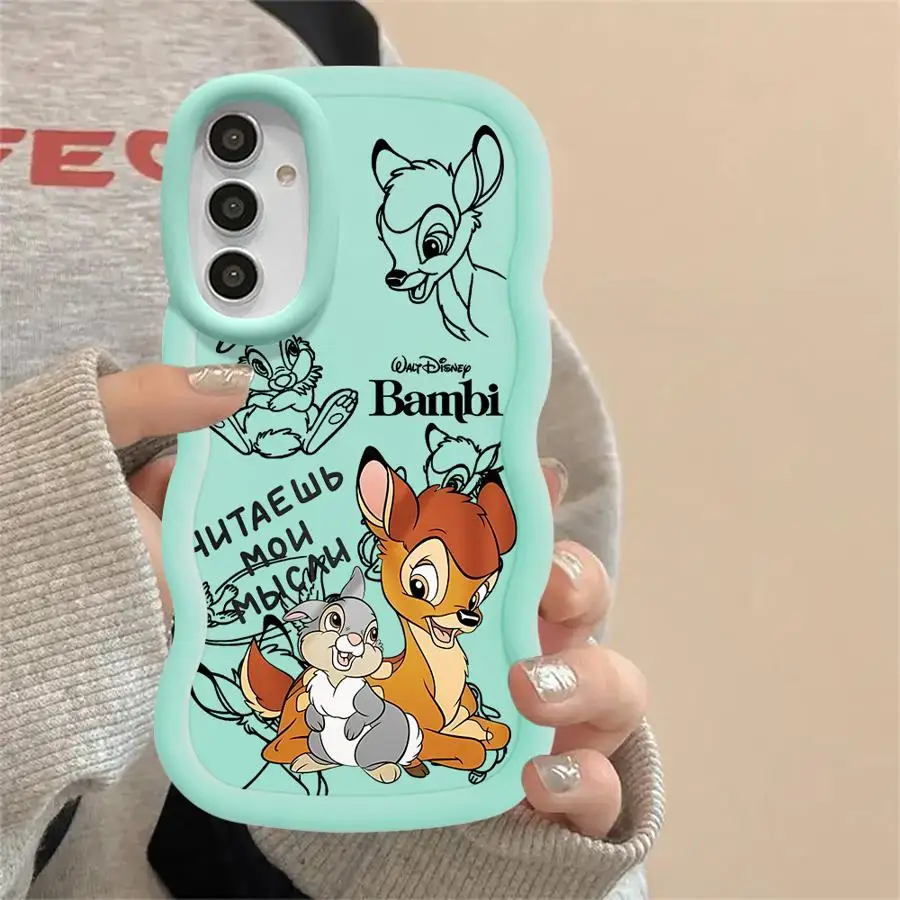 Funda de teléfono para Samsung Galaxy A21s A14 A36 A32 A15 A16 A11 A12 A26 A25 A35 A23 A24 funda suave lindo ciervo Bambi de Disney - imagen 2