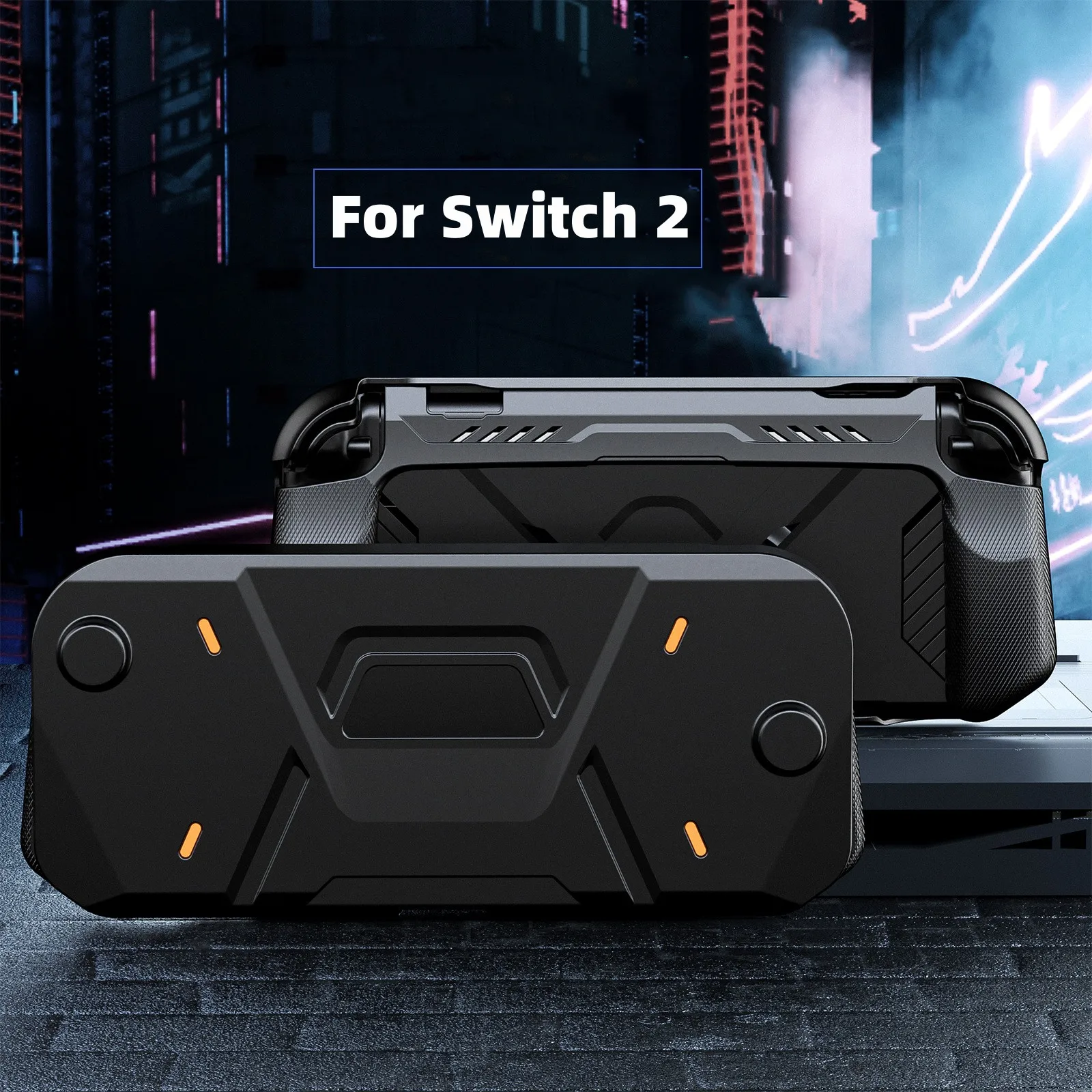 Funda protectora Mecha para Nintendo Switch 2, funda frontal de PC 2025, protección trasera suave de TPU antiarañazos para Switch 2 - imagen 5