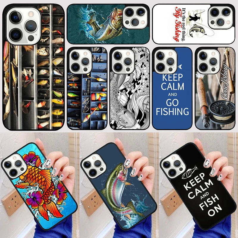 Caja de pesca, funda trasera para teléfono de pesca de carpa para iPhone 17 Air 16 15 14 13 11 12 Pro Max PlusS Fundas Coque