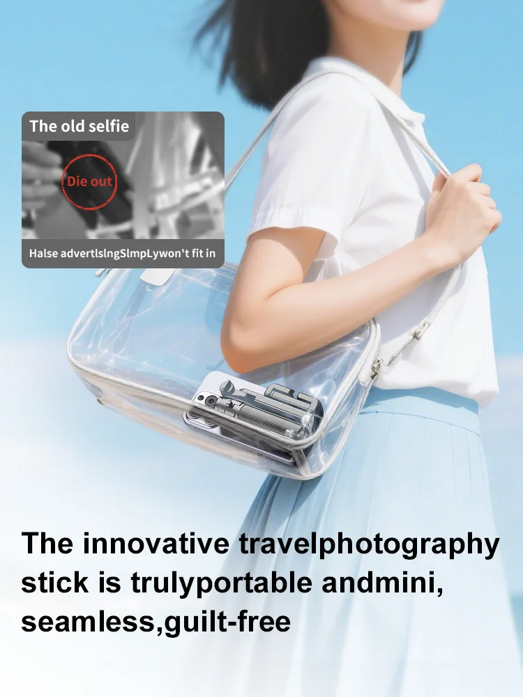Nueva actualización de palo de Selfie de bolsillo, soporte de cuatro esquinas con control remoto Bluetooth recargable, soporte plegable para teléfono para iPhone y Android - imagen 5