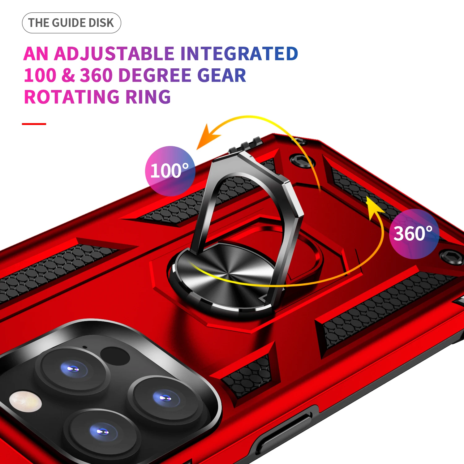 Funda magnética para teléfono con soporte de anillo para coche, Funda para iPhone 14 13 12 11 Pro Max 13 12 Mini 14 Max, Funda para iPhone XR X XS Max 7 8 Plus - imagen 3