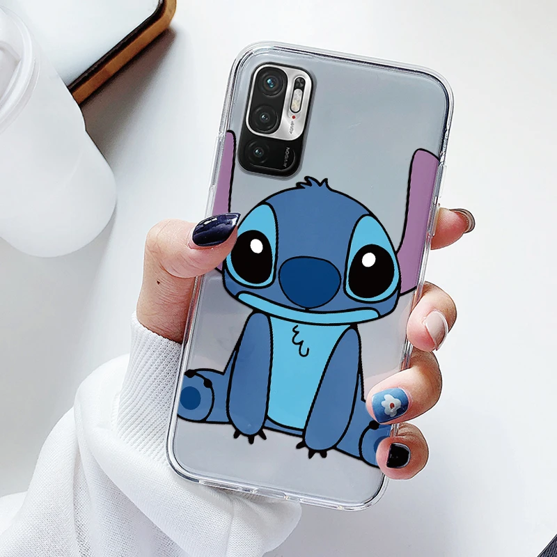 Para Redmi Note 10 10T 5G funda trasera de lujo transparente funda de teléfono Lilo & Stitch Lover Fundas de dibujos animados para Redmi Note10 bolsas de concha - imagen 5