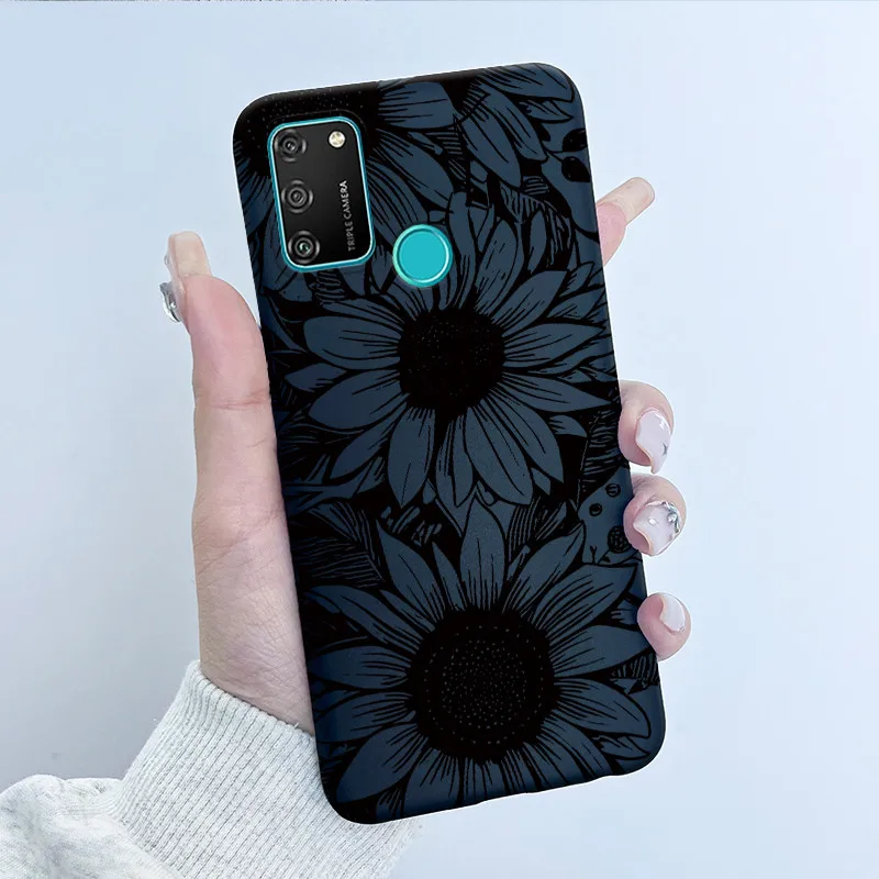 Para Honor 9A Funda de silicona suave mate flor Funda de teléfono para Huawei Honor 9A Fundas para Honor9A 9 A MOA-LX9N Funda trasera - imagen 3